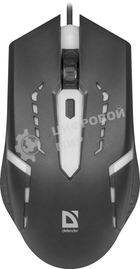 Мышь проводная Defender Hit MB-601 черный, 1200 dpi, USB, кнопки - 4