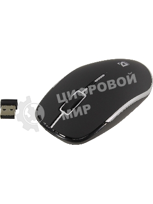 Мышь беспроводная Defender Hit MB-775 черный, 1600 dpi, радиоканал, USB, кнопки - 4