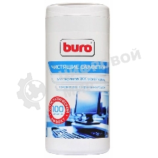 Салфетки Buro BU-Ascreen для экранов мониторов/плазменных/ЖК телевизоров/ноутбуков туба 100 шт влажных