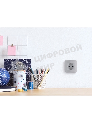 Розетка 2К+З немецкий стандарт 16А 250 В алюминий