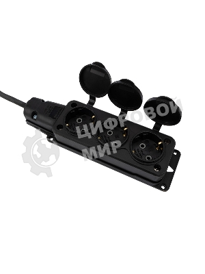 Удлинитель-шнур Rexant КГ 3х1.5, 10 м, 3 гнезда, морозостойкий, с/з, 16 А, 3500 Вт, IP44 (Сделано в России)