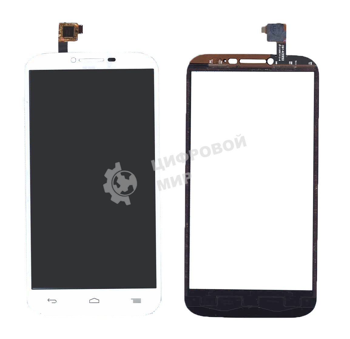 Сенсорное стекло (тачскрин) для Alcatel One Touch Pop C9 7047D, белое