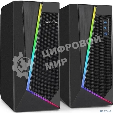 Акустическая система 2.0 ExeGate EX289688RUS Accord 240 (питание USB, 2х3Вт (6Вт RMS), 60-20000Гц, черный, RGb подсветка)