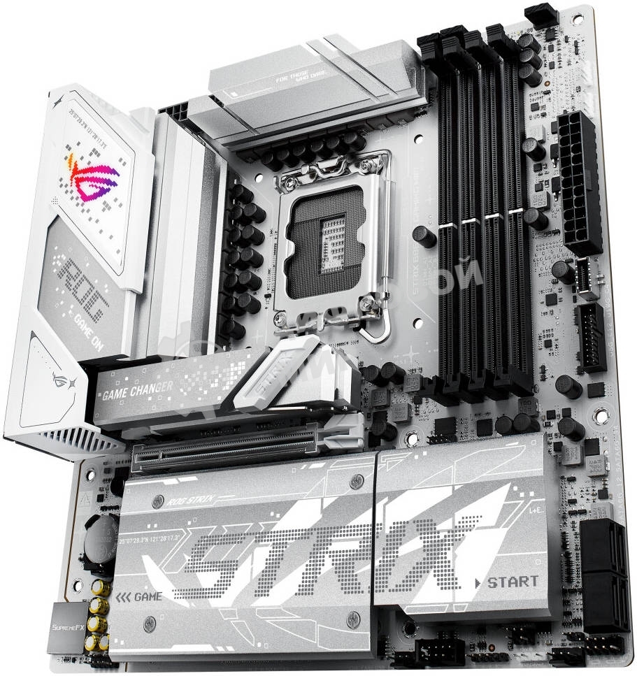Материнская плата ASUS ROG STRIX B860-G GAMING WIFI, LGA 1851, Intel B860, 4xDDR5, 4xSATA, 4xM.2, 1xPCIe 5.0 x16, 1xDP, 1xHDMI, 1xThunderbolt 4, 1x 2.5Gb LAN, 1xUSB-C 20Gbps, 1xUSB-A 10Gbps, 3xUSB-A 5Gbps, 4xUSB-A 2.0, 2x3.5 мм, 7.1, mATX