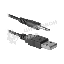 Акустическая система Defender SPK-240 2.0 черный (2x3 Вт, USB пит, раз. д. науш.)