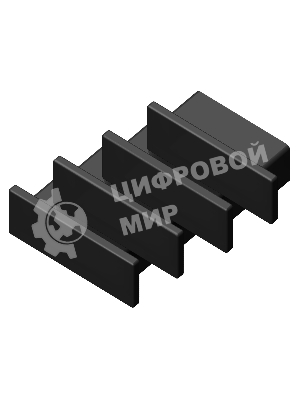 Заглушка для накладного алюминиевого профиля GP1700 (комплект 4шт)