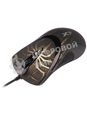 Мышь проводная A4Tech XL-747H коричневый, 3600 dpi, USB, кнопки - 7