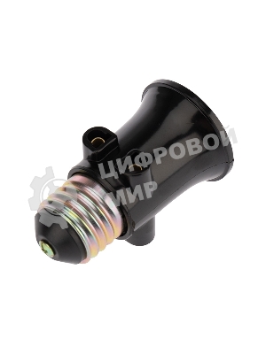 Патрон-розетка Rexant карболитовый Е27 черный с этикеткой