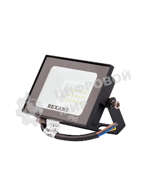 Прожектор Rexant СДО 20 Вт 1600 Лм 4000 K черный корпус