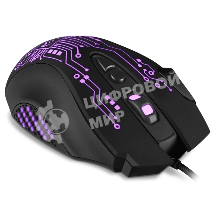 Мышь проводная SVEN RX-G715 черный, 3200 dpi, USB, кнопки - 8