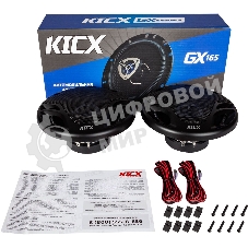 Колонки автомобильные Kicx GX-165 140Вт 92дБ 4Ом 16.5см (6 1/2дюйм) (ком.:2кол.) коаксиальные трехполосные