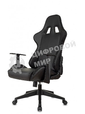 Кресло ZOMBIE GAME RGB черный, экокожа, 120 кг, подголовник, механизм качания