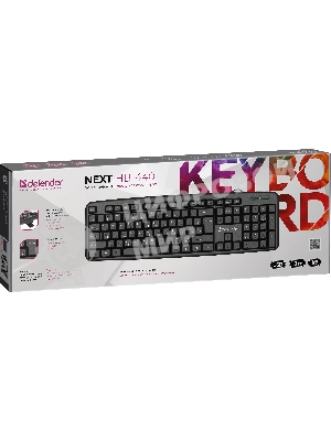 Клавиатура проводная Defender Next HB-440 RU, USB, черный