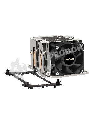Кулер+направляющая планка ExeGate ESNK-P0068AP4.PWM.2U.3647.Cu + BKT-0126 (Al+Cu, 2U, 4 тепл. трубки, LGA3647, Square, TDP 205W, PWM, 2100-6800RPM, 2 ball bearing, 4pin, 52db, 430г, на винтах, с термопастой, в комплекте с направляющей планкой (back plate BKT-0126), RTL)