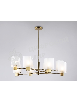 Люстра Ambrella light LH57033/8 BS/SM латунь/дымчатый E14/8 max 40W D830*710