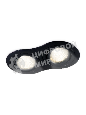 Встраиваемый поворотный точечный светильник Ambrella light TN102507/2 BK черный GU5.3 175*95*28