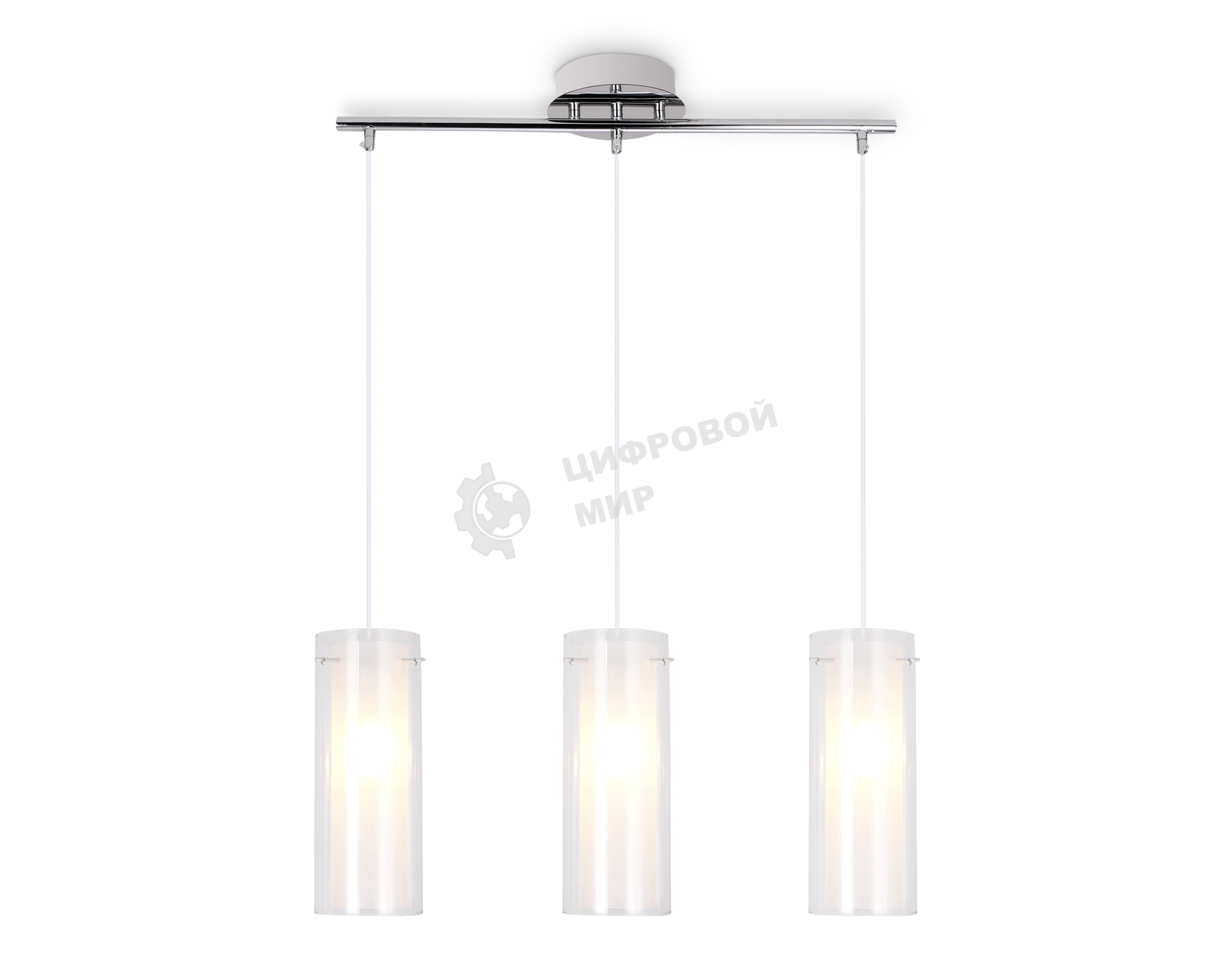 Светильник Ambrella light TR3675/3 CH/CL/FR хром/прозрачный/белый матовый E14/3 max 40W 640*110*900