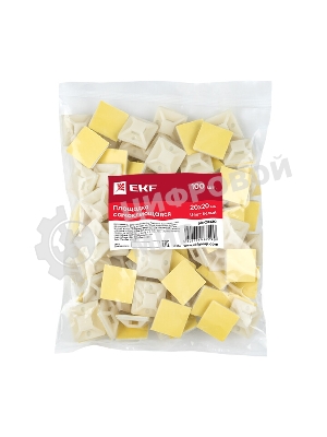 Площадка EKF plc-20x20 самоклеящаяся (20х20 мм.) белая (100 шт.) EKF PROxima