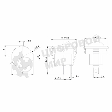 Выключатель клавишный Rexant круглый 250V 3А (2с) ON-OFF красный Micro