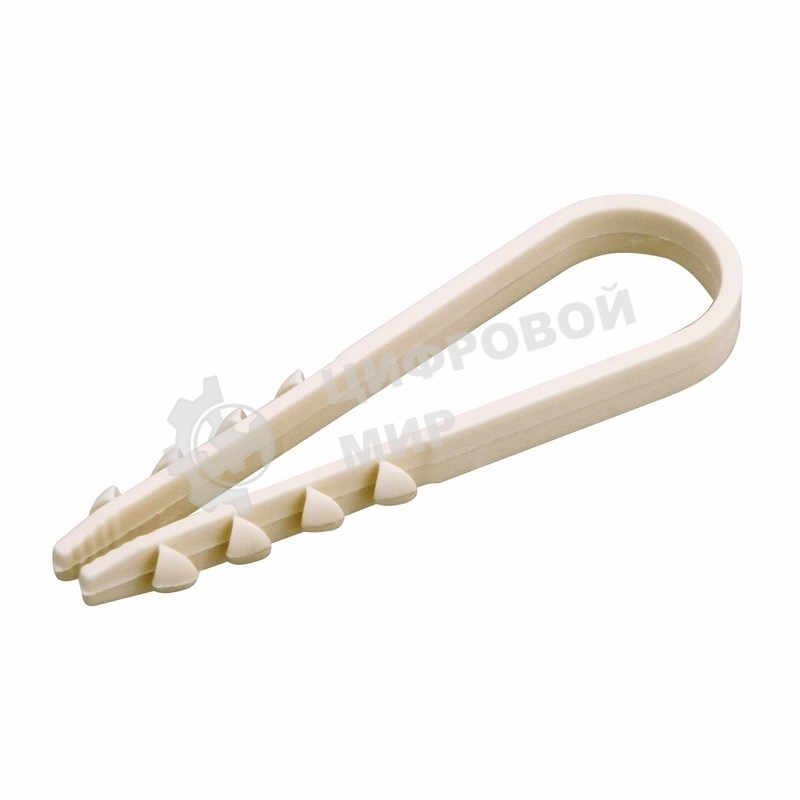 Дюбель-хомут нейлоновый PROconnect 11-18 мм, белый, упаковка 100 шт.