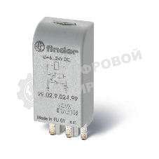 Модуль индикации и защиты LED + диод (+ A1) 6...24В DC зел. FINDER 9902902499