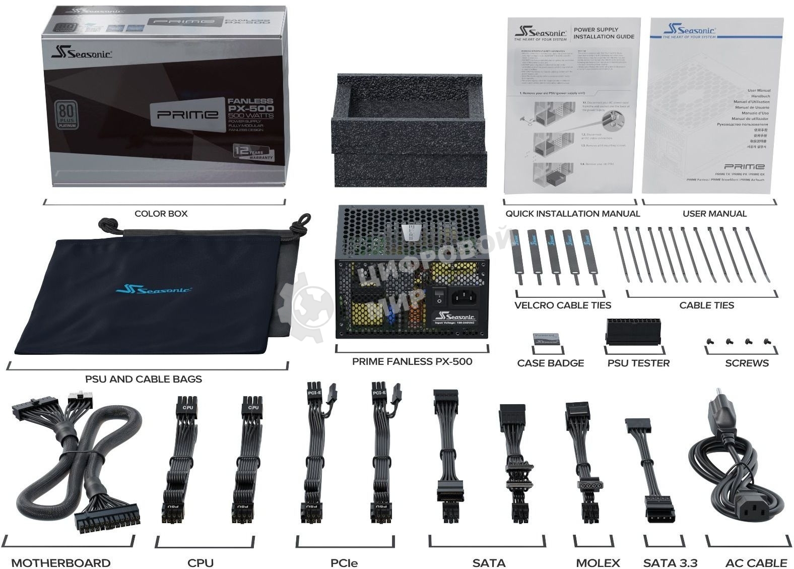Блок питания SEASONIC PRIME Fanless PX-500 SSR-500PL