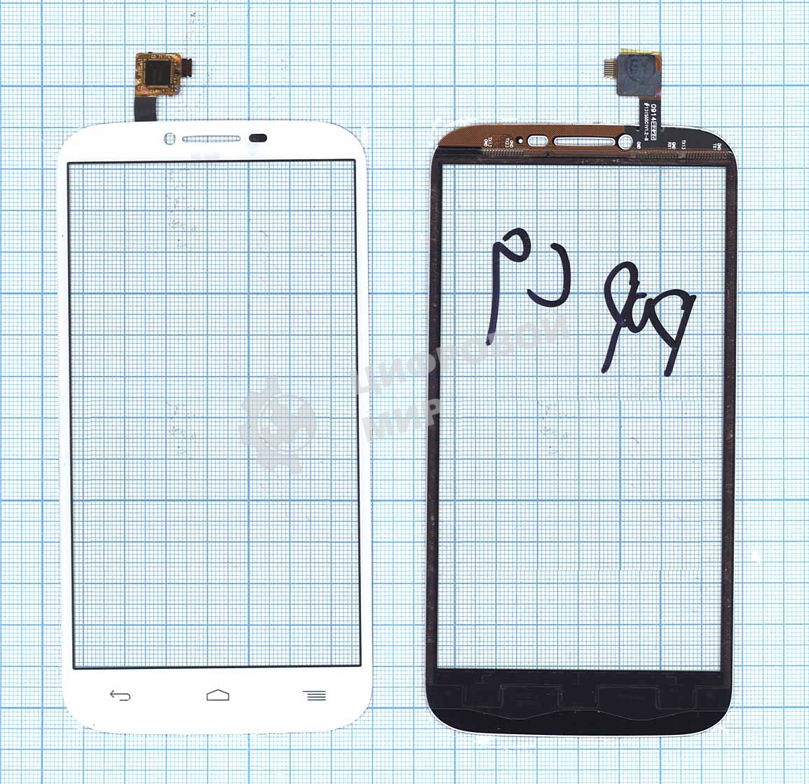 Сенсорное стекло (тачскрин) для Alcatel One Touch Pop C9 7047D, белое