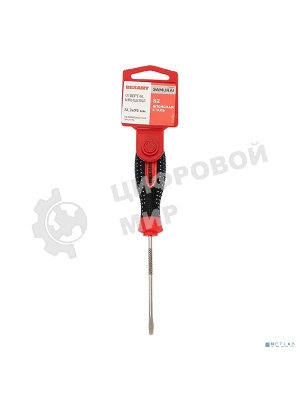 Отвертка шлицевая Rexant SL 3х75 мм, трехкомпонентная рукоятка сталь, S2