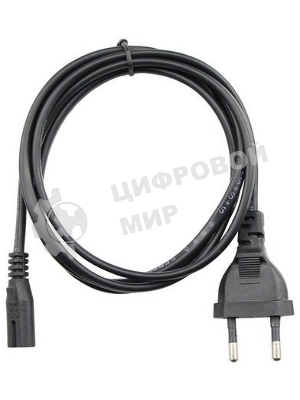 Кабель для аудио-видео техники IEC-320-C7--розетка 220V, 2-pin, 1,8м, медь, VCOM