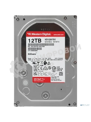 Жесткий диск WD SATA-III 12Tb WD122KFBX NAS Red Pro (7200rpm) 512Mb 3.5