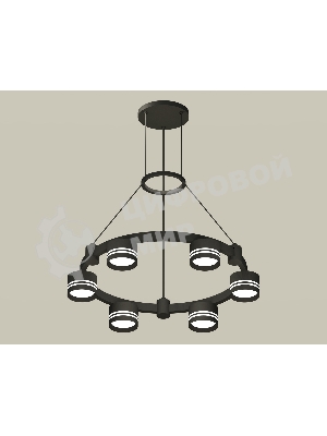 Светильник Ambrella light XR92051203/6 SBK/FR черный песок/белый матовый GX53  (A9205, C9232, N8478)