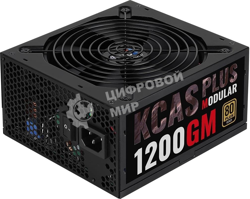 Блок питания Aerocool/Formula 1000W Retail KCAS PLUS 1000GM, 80 PLUS Gold, ATX v2.4, модульный, fan 14cm, 6x PCI-E [6+2-Pin], 10x SATA, 6x MOLEX