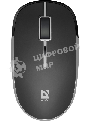Мышь беспроводная Defender Hit MB-775 черный, 1600 dpi, радиоканал, USB, кнопки - 4