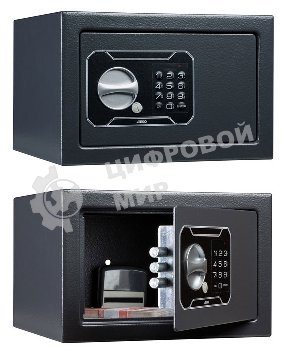 Сейф AIKO Т-170 EL (Внешние размеры:170х260х230 мм, Вес:4,8 кг) S10399210614