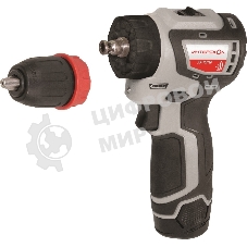 Дрель-шуруповерт аккумуляторная ИНТЕРСКОЛ ДА-10/12В 36 687.2.2.77, 12 В, 2 А·ч, аккумуляторная