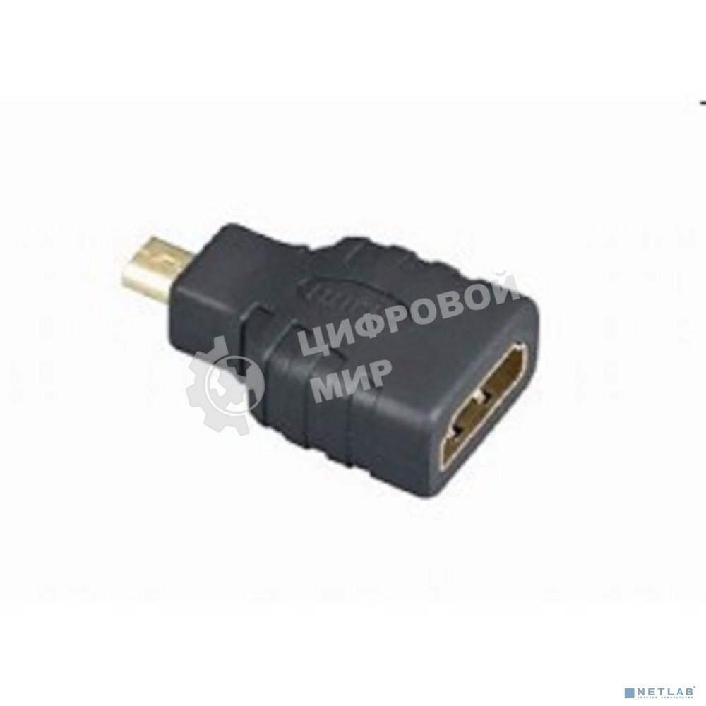 Переходник Gembird Переходник HDMI-microHDMI 19F/19M, золотые разъемы, пакет