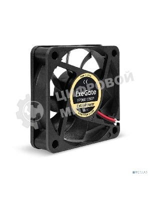 Вентилятор для корпуса ExeGate ExtraPower EP06015B2P черный, 60 мм, 5000 об/мин, 34 дБ, 2 pin