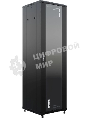 Шкаф коммутационный NTSS Премиум (NTSS-R42U6060GS-BL) напольный 42U 600x600мм пер.дв.стекл металл 900кг черный 510мм 86кг 1987мм IP20 сталь