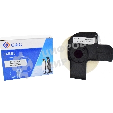 Картридж ленточный G&G GG-DK22223 черный на белом 50x30.48 для Brother P-touch QL-500, QL-550, QL-700, QL-800