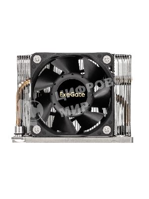 Кулер+направляющая планка ExeGate ESNK-P0068AP4.PWM.2U.3647.Cu + BKT-0126 (Al+Cu, 2U, 4 тепл. трубки, LGA3647, Square, TDP 205W, PWM, 2100-6800RPM, 2 ball bearing, 4pin, 52db, 430г, на винтах, с термопастой, в комплекте с направляющей планкой (back plate BKT-0126), RTL)