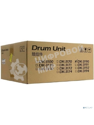 Блок фотобарабана Kyocera DK-3190 302T693031/302T693030 черный ч/б:500000 стр. для PЗ050DN/P3055DN/P3060DN Kyocera