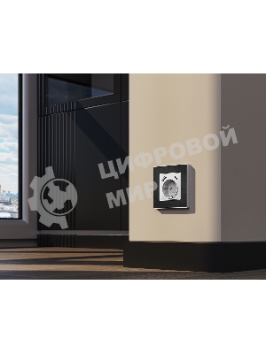 Комплект механизма электрической розетки ALFA Серебро глянец 2USB A+C 20W (быстрая зарядка) с/з QUANT (AP4100, VM160) MA410010