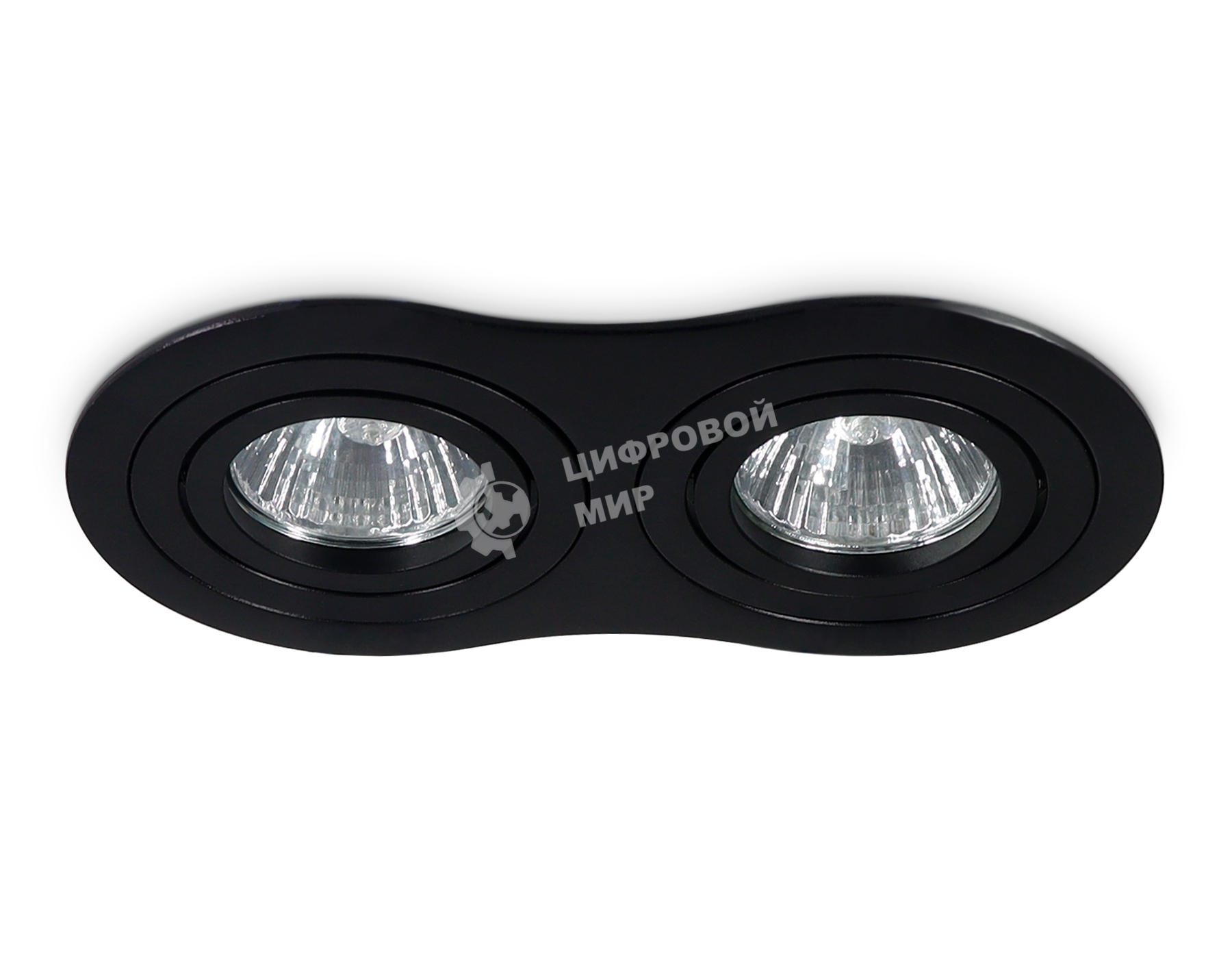 Встраиваемый поворотный точечный светильник Ambrella light TN102507/2 BK черный GU5.3 175*95*28