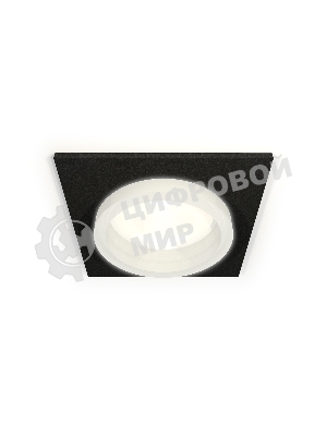 Комплект встраиваемого светильника Ambrella light XC6521064 SBK/FR черный песок/белый матовый MR16 GU5.3 (C6521, N6245)