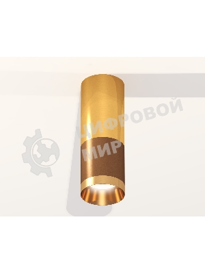 Светильник Ambrella Light XS6304080 SCF/PYG кофе песок/золото желтое полированное MR16 GU5.3 (C6304, C6327, A2010, N6134)