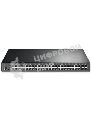 Коммутатор 48-port Gigabit PoE+ L2+ switch, 48 802.3af/at PoE+ ports, 4 Gb SFP slots, 1 RJ-45 + 1Micro-USB console ports, 348W PoE budget