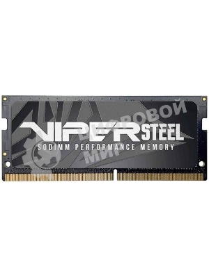 Оперативная память Patriot Viper Steel, DDR4, 8GB (1x8GB), 3200MHz, CL22, с радиатором, черный, SO-DIMM