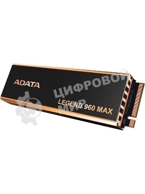 Накопитель SSD ADATA LEGEND 960 MAX, 2Tb, PCIe 4.0 x4, M.2 2280, NVMe, R/W 7400/6800, с радиатором