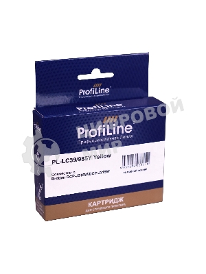 Картридж струйный ProfiLine PL-LC39/985Y для принтеров Brother DCP-J125/DCP-J315W/DCP-J515W/MFC-J220/MFC-J265W/MFC-J410/MFC-J415W с чернилами Yellow