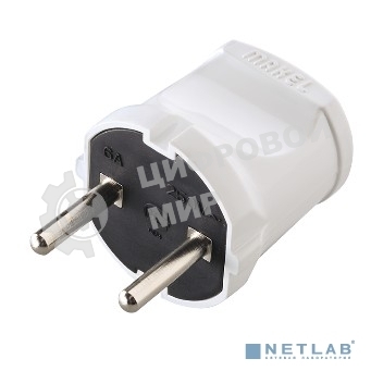 Вилка без заземления Makel белая